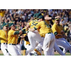 Image for A’s Finish Sweep of Rangers – Capture AL West Title
