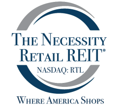 Image for The Necessity Retail REIT, Inc. Announces Quarterly Dividend of $0.46 (NASDAQ:RTLPO)