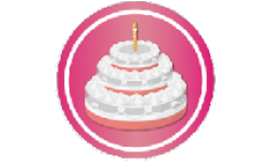 happy birthday coin logo
